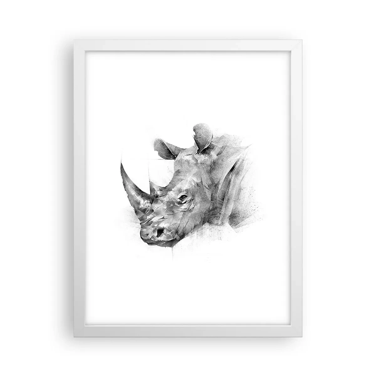 Poster in cornice bianca - Ritratto africano - 30x40 cm