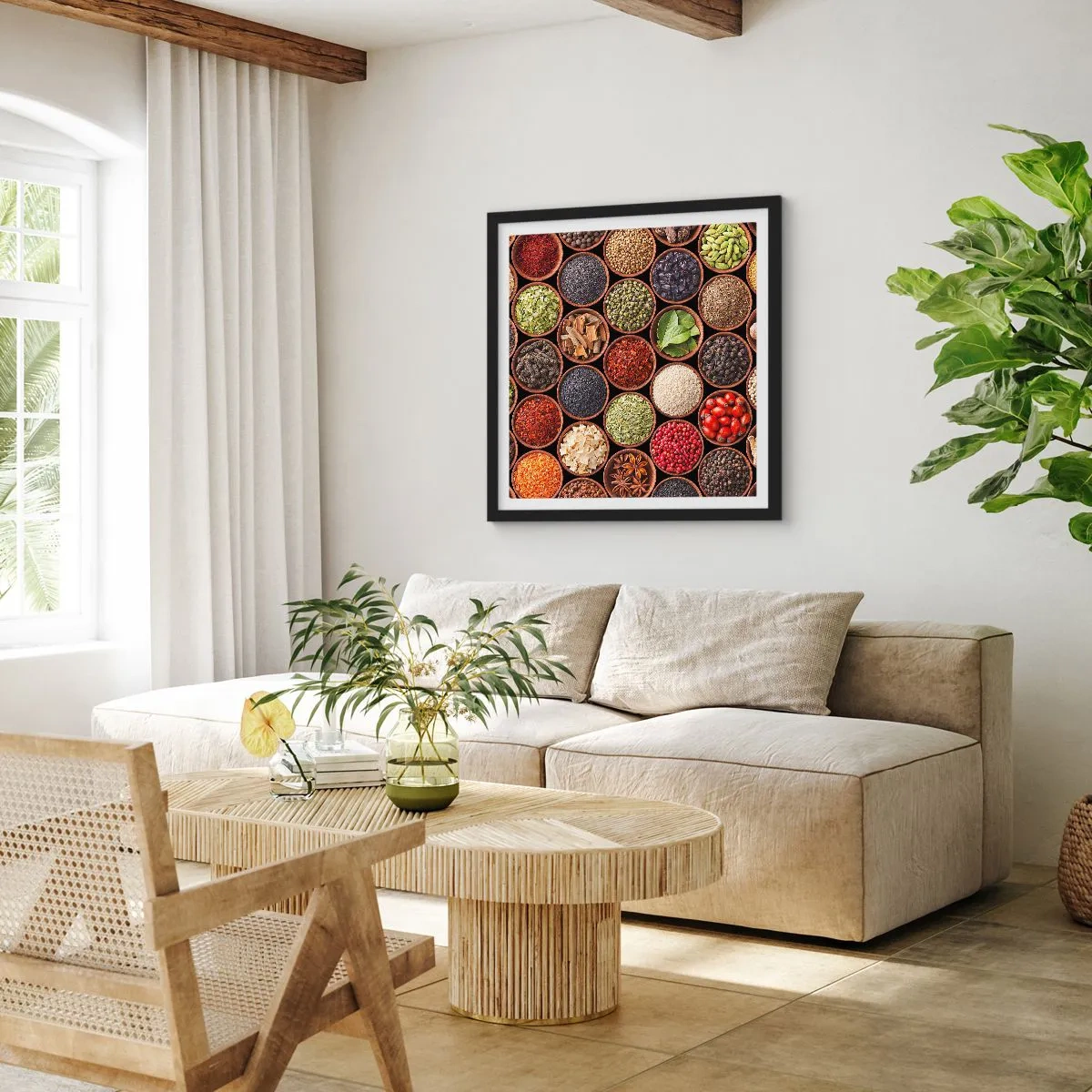 Poster in cornice nera - Tutti i gusti del mondo - 30x30 cm