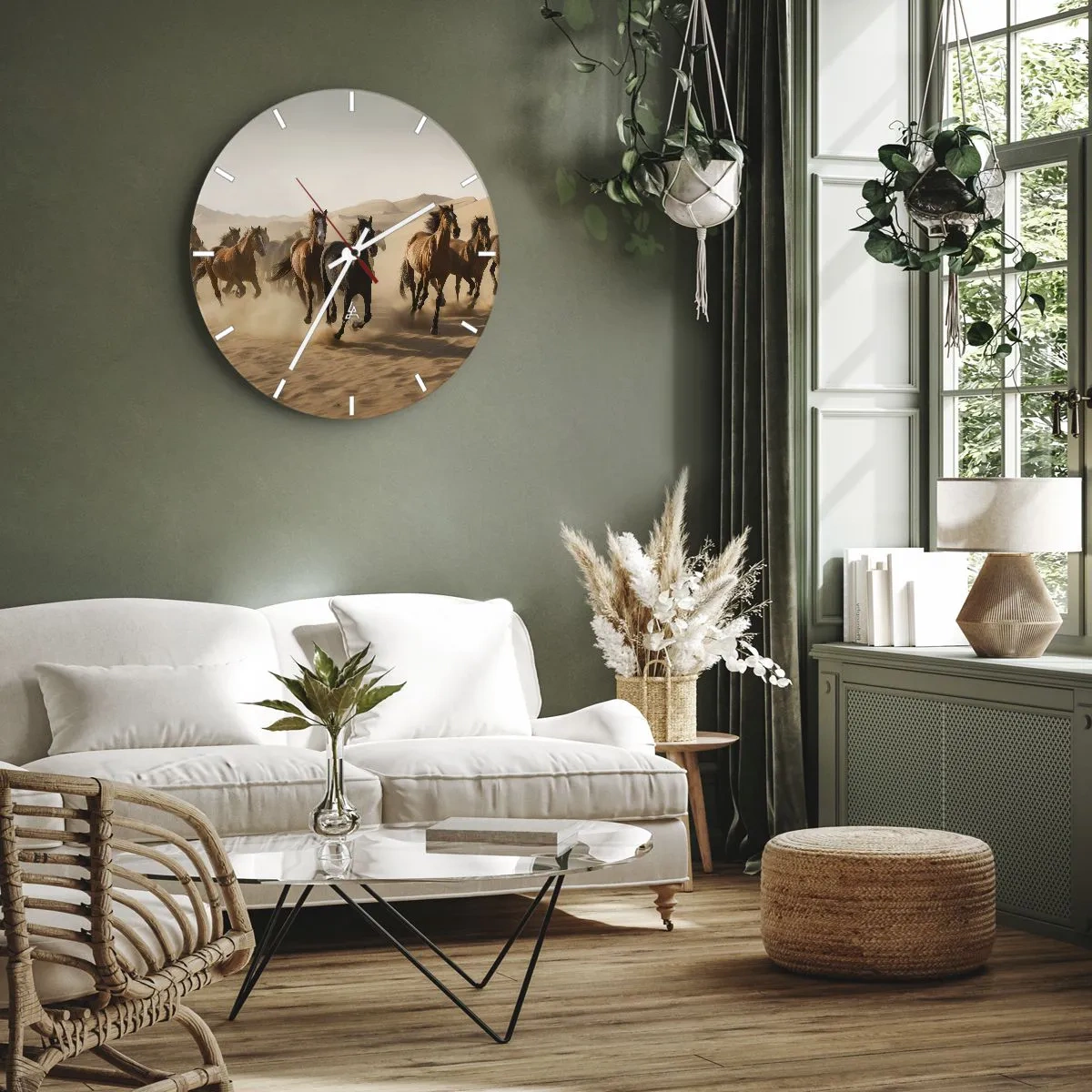 Orologio da parete - Orologio in Vetro - Liberi come il vento - 40x40 cm