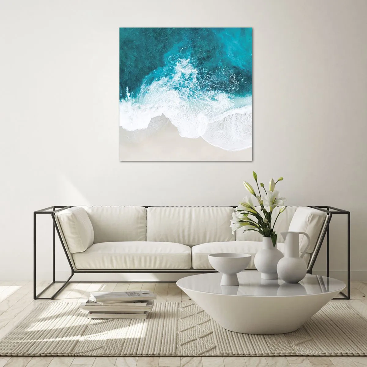 Quadro su vetro - Morbidezza naturale - 70x70 cm