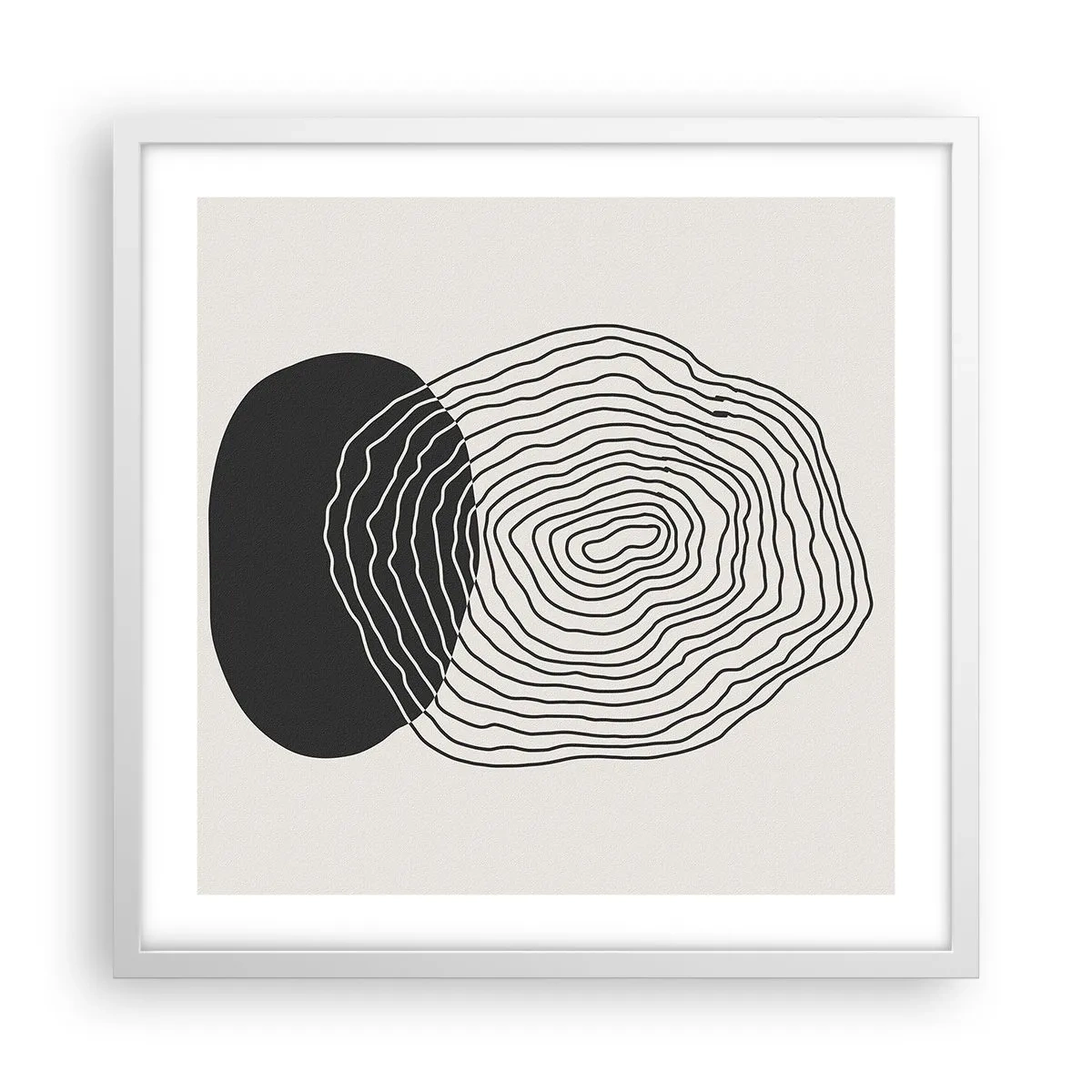 Poster in cornice bianca - Durata e vibrazione - 50x50 cm