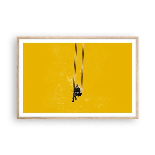 Poster in cornice rovere chiaro - Un giorno come tanti - 91x61 cm