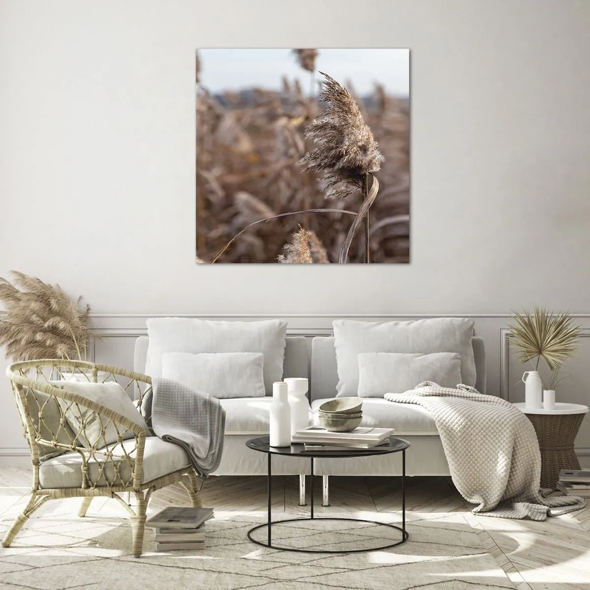 Quadro su vetro - è tempo di volare col vento - 70x70 cm