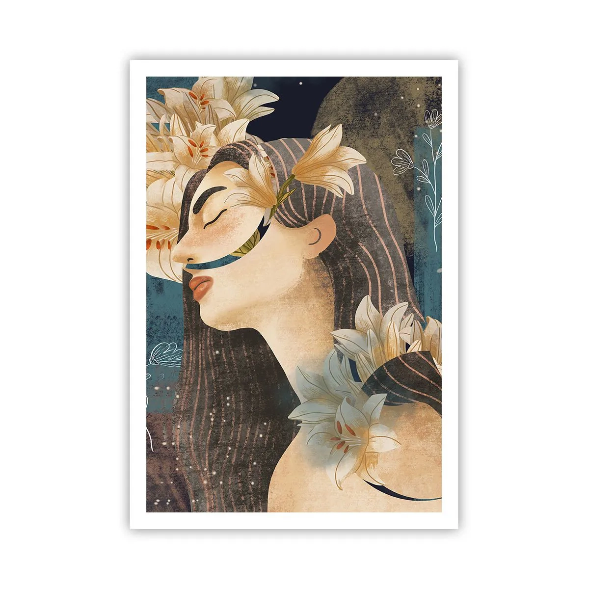 Poster - La favola della principessa con i gigli - 70x100 cm