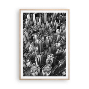 Poster in cornice rovere chiaro - Ancora più in alto - 70x100 cm