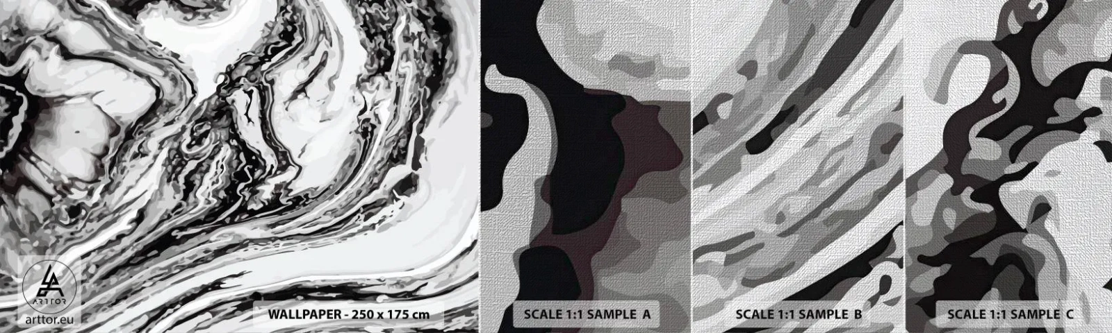 Campione di Fotomurale Premium Canvas - All'inizio vi era il caos - Astrazione, Pezzo, Modello moderno - 100x30 cm