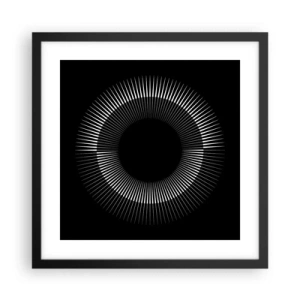 Poster in cornice nera - Sole nero - 40x40 cm