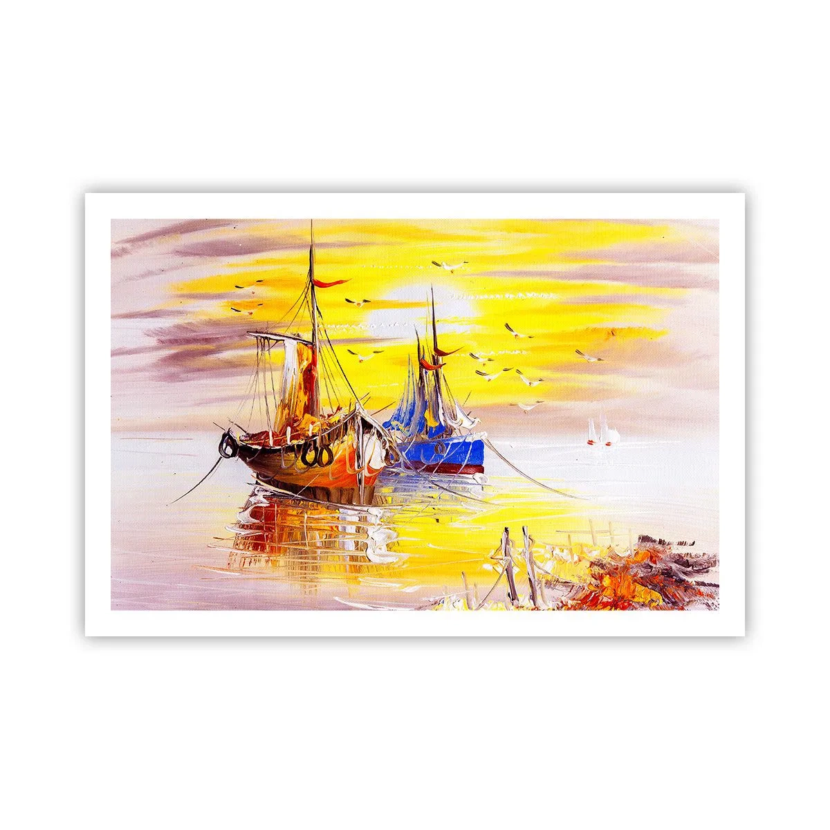 Poster - Meritato riposo nel porto - 91x61 cm