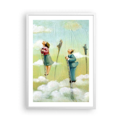 Poster in cornice bianca - Seguendo i propri sogni - 50x70 cm