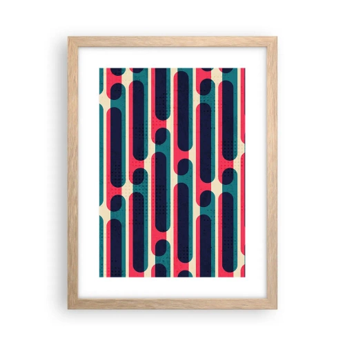 Poster in cornice rovere chiaro - Avanti fino in fondo - 30x40 cm