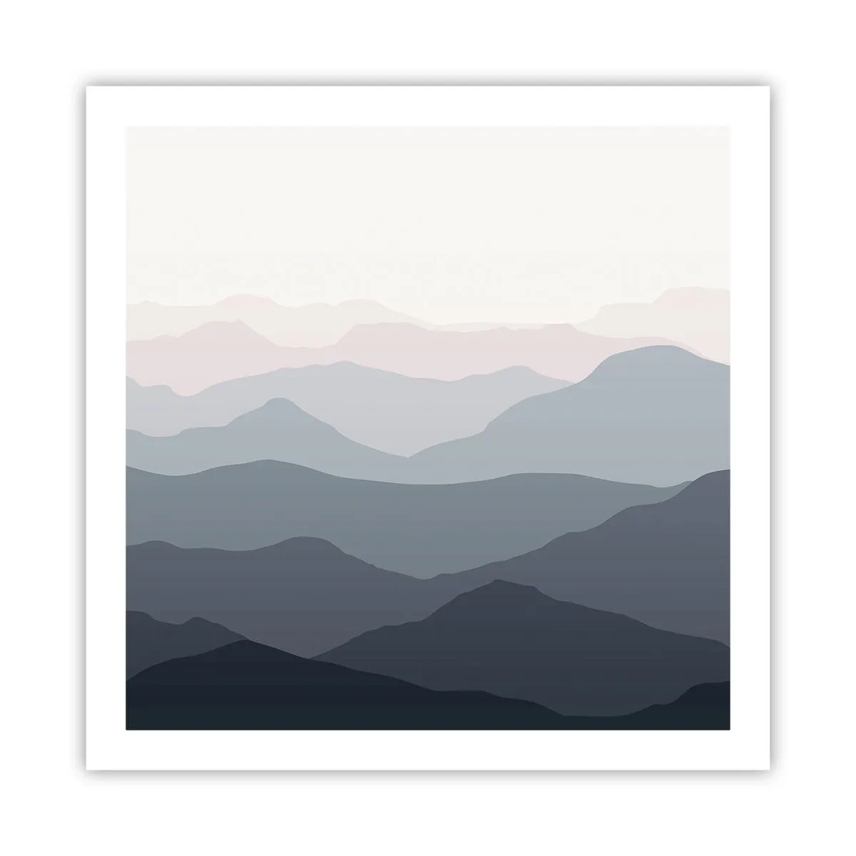 Poster - Le onde dei monti - 60x60 cm
