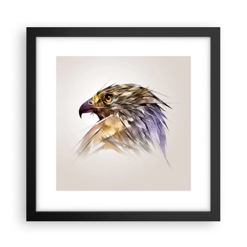 Poster in cornice nera - Ritratto di guerriero - 30x30 cm