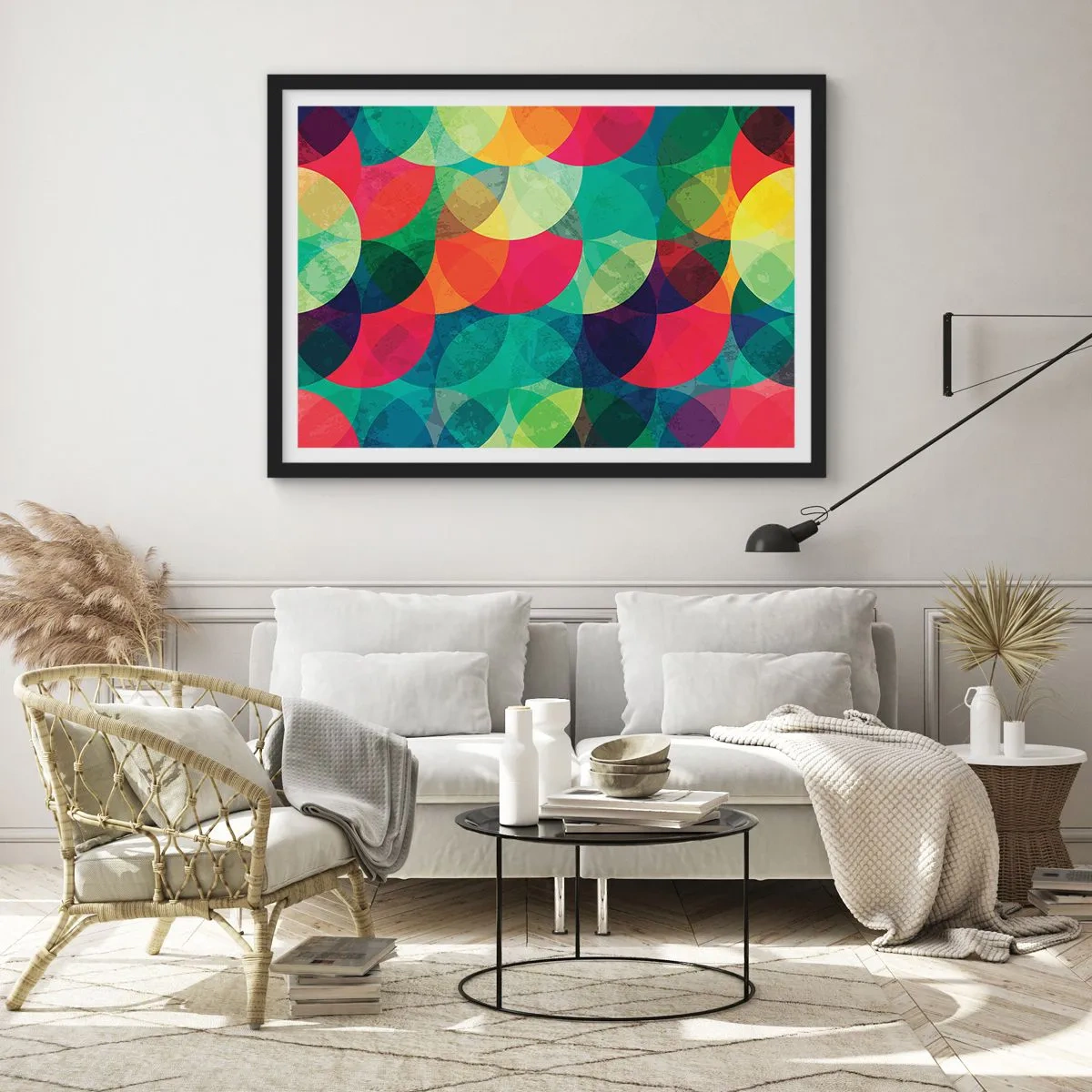 Poster in cornice nera - Ascensione arcobaleno - 91x61 cm
