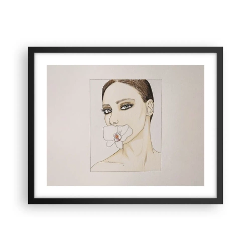 Poster in cornice nera - Simbolo di eleganza e bellezza - 50x40 cm