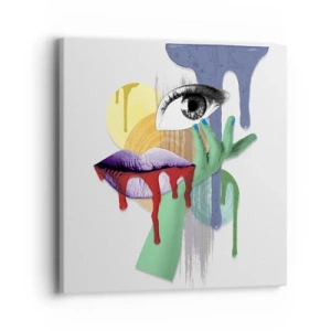 Quadro su tela - Stampe su Tela - Ritratto disintegrato - 40x40 cm