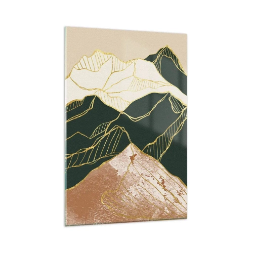 Quadro su vetro - Cime d'oro - 80x120 cm