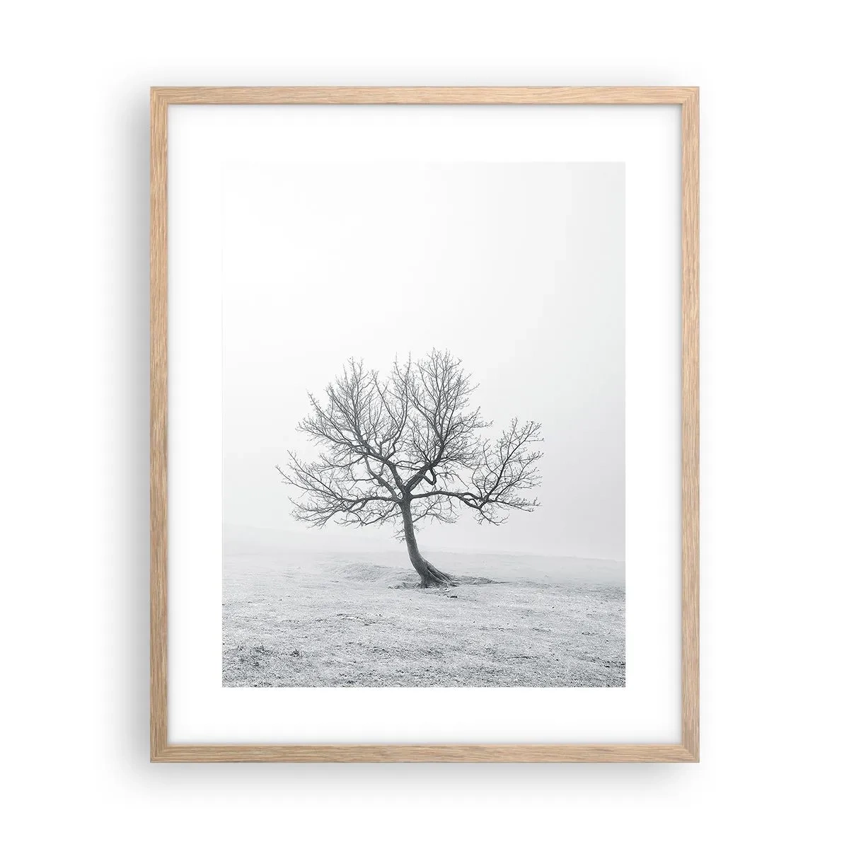 Poster in cornice rovere chiaro - Contro il nulla - 40x50 cm