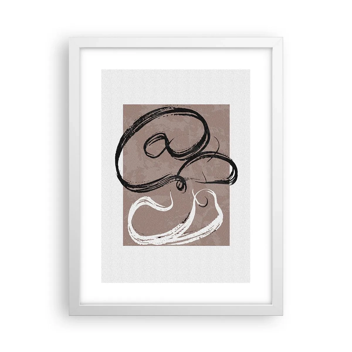 Poster in cornice bianca - Composizione: alla ricerca della pienezza - 30x40 cm