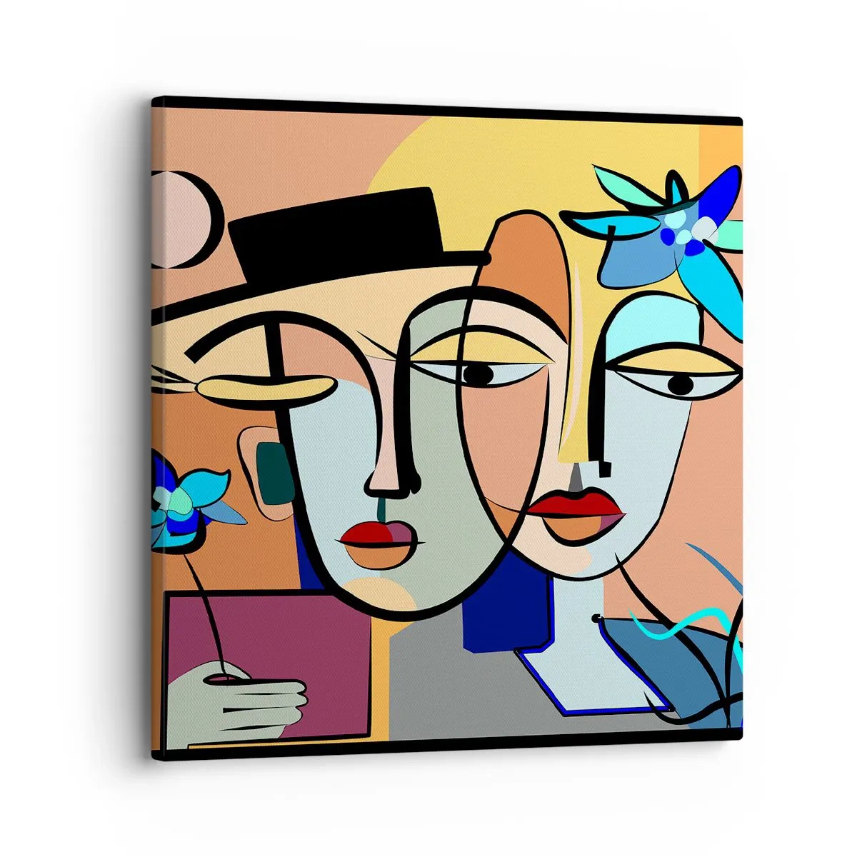 Quadro su tela - Stampe su Tela - Appuntamento in stile Picasso - 30x30 cm