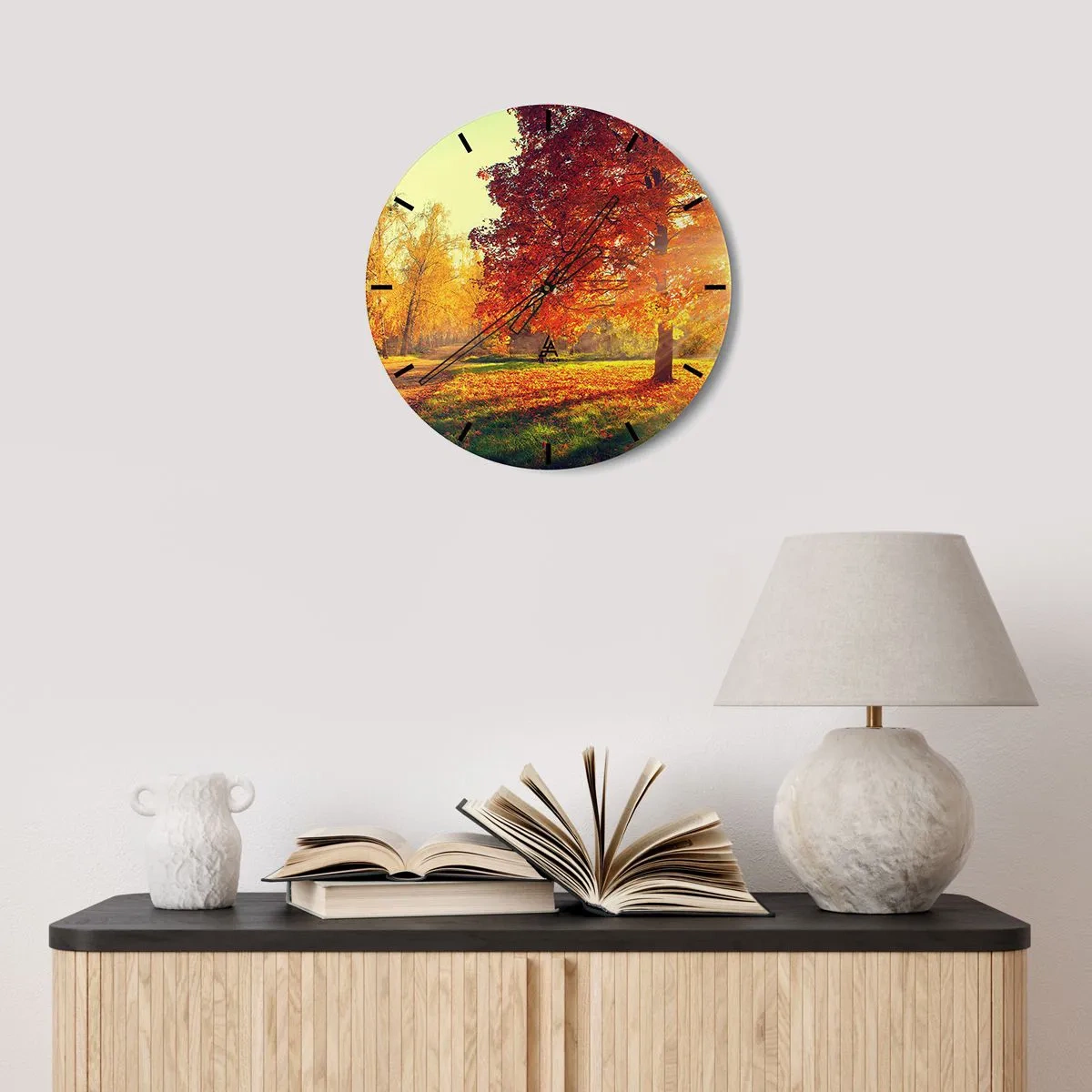 Orologio da parete - Orologio in Vetro - Rosso è bello - 30x30 cm