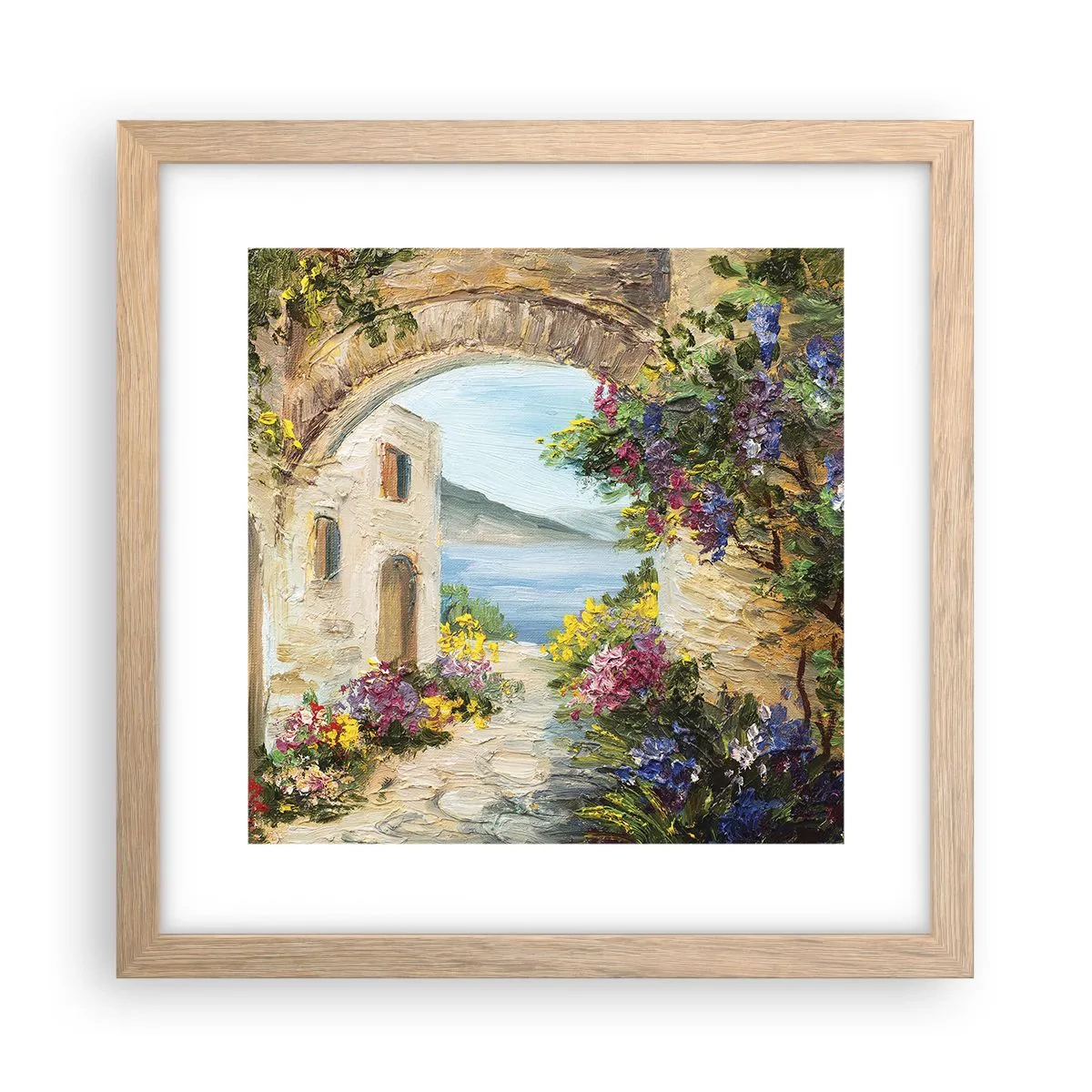 Poster in cornice rovere chiaro - La bellezza della provincia costiera - 30x30 cm