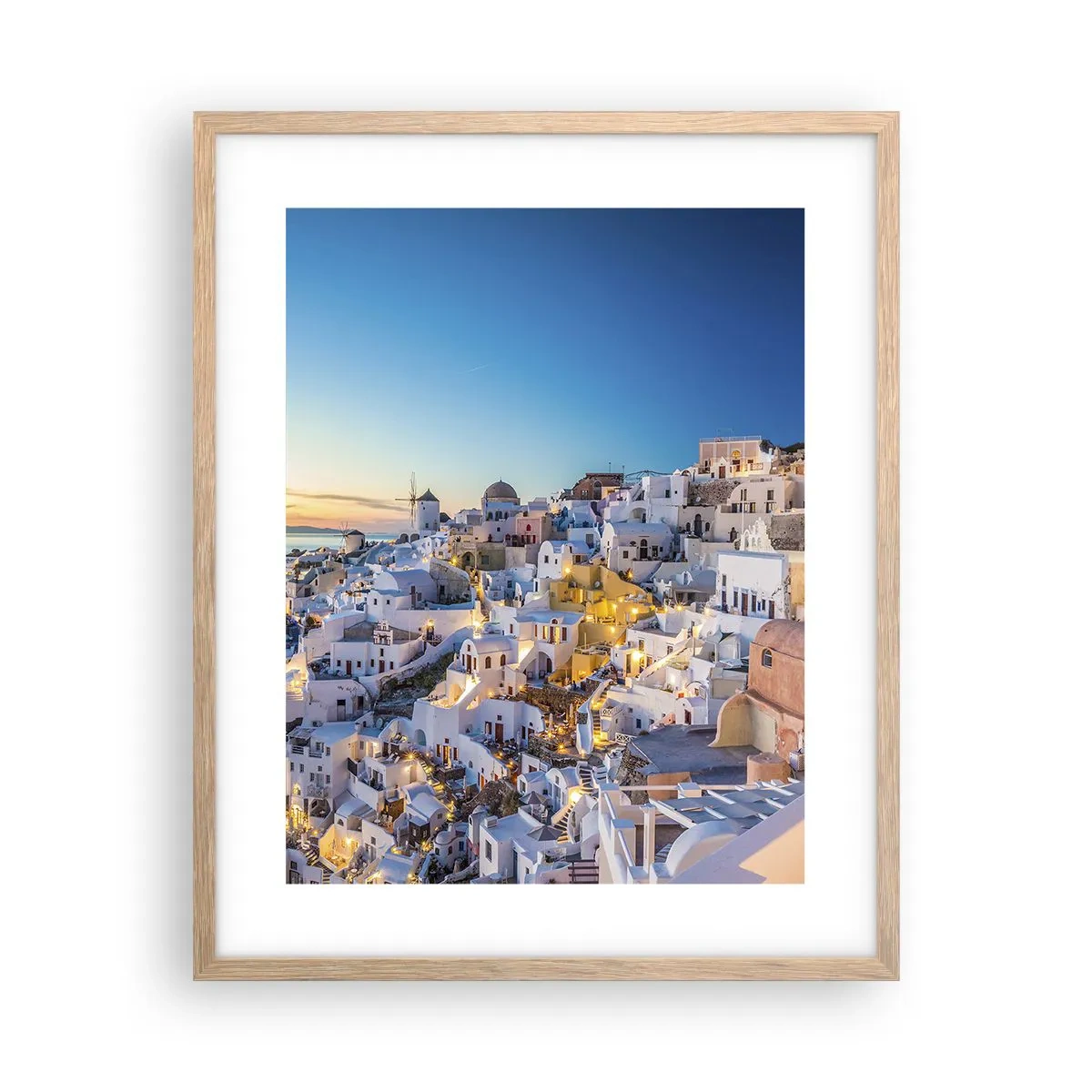 Poster in cornice rovere chiaro - Essenza della grecità - 40x50 cm