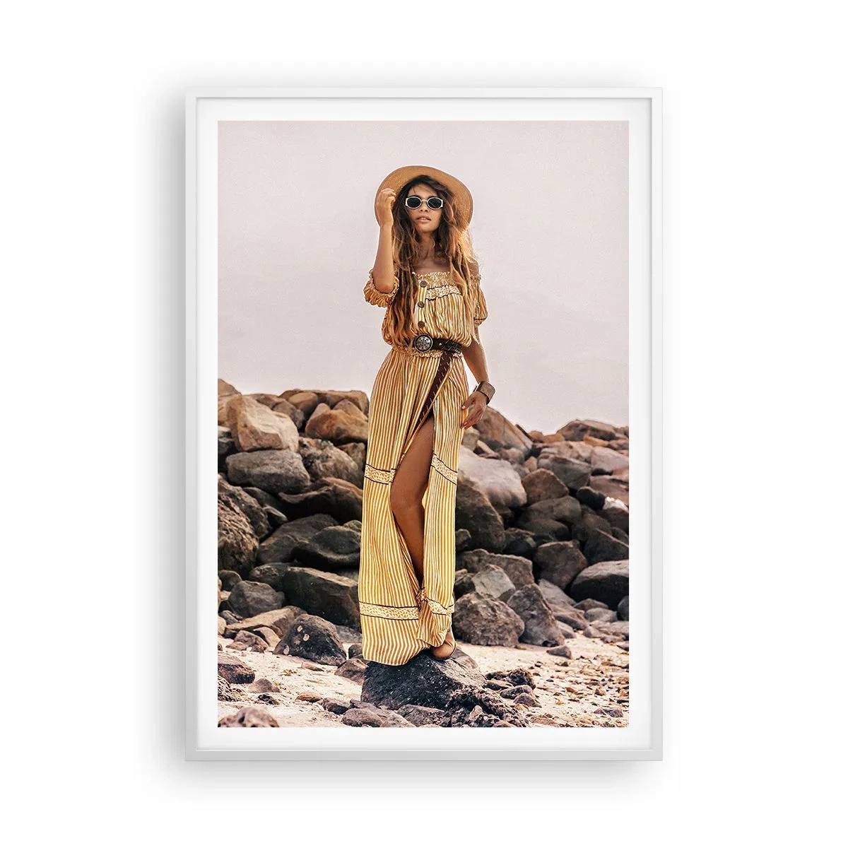 Poster in cornice bianca - La magia delle pietre - 70x100 cm