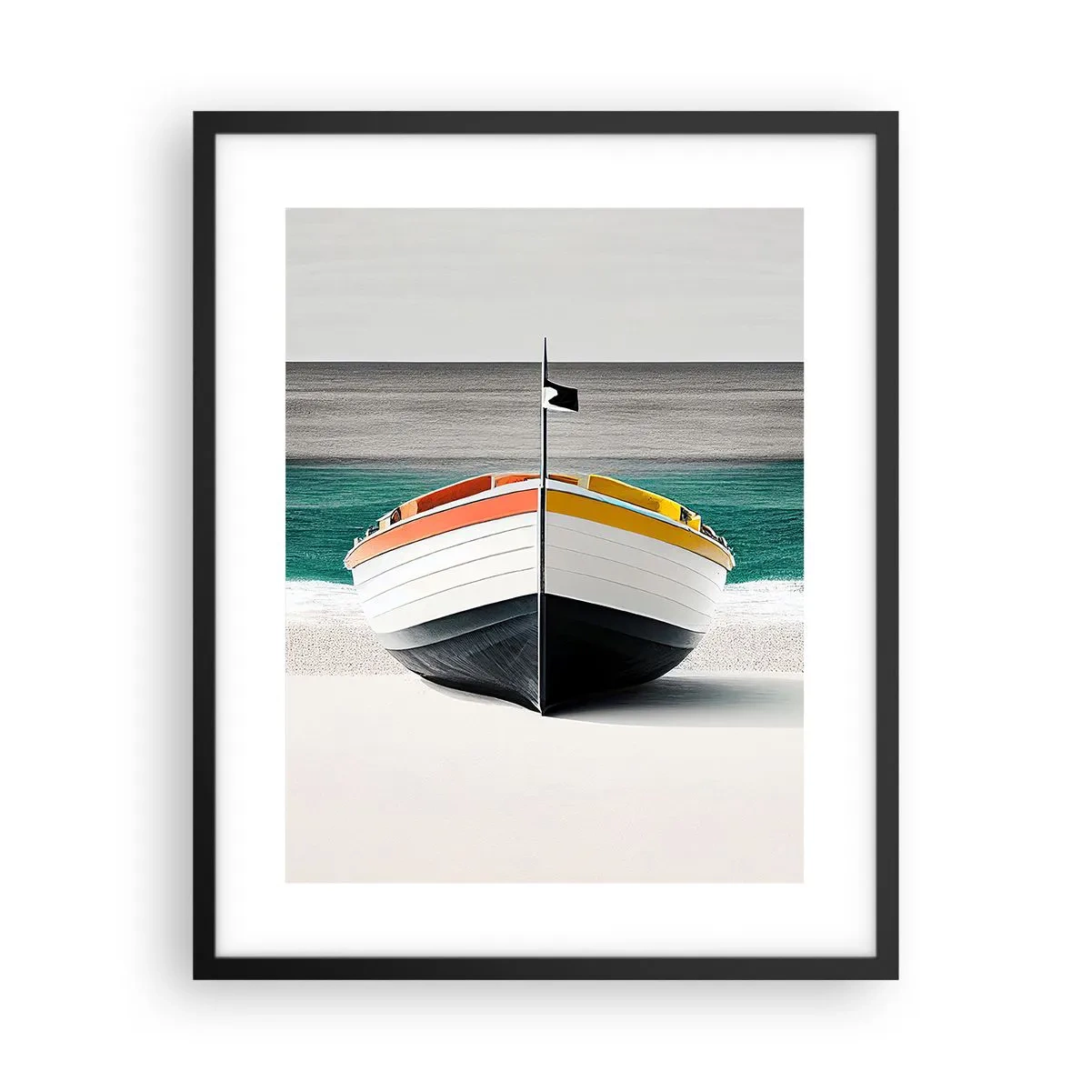 Poster in cornice nera - Al suo posto - 40x50 cm