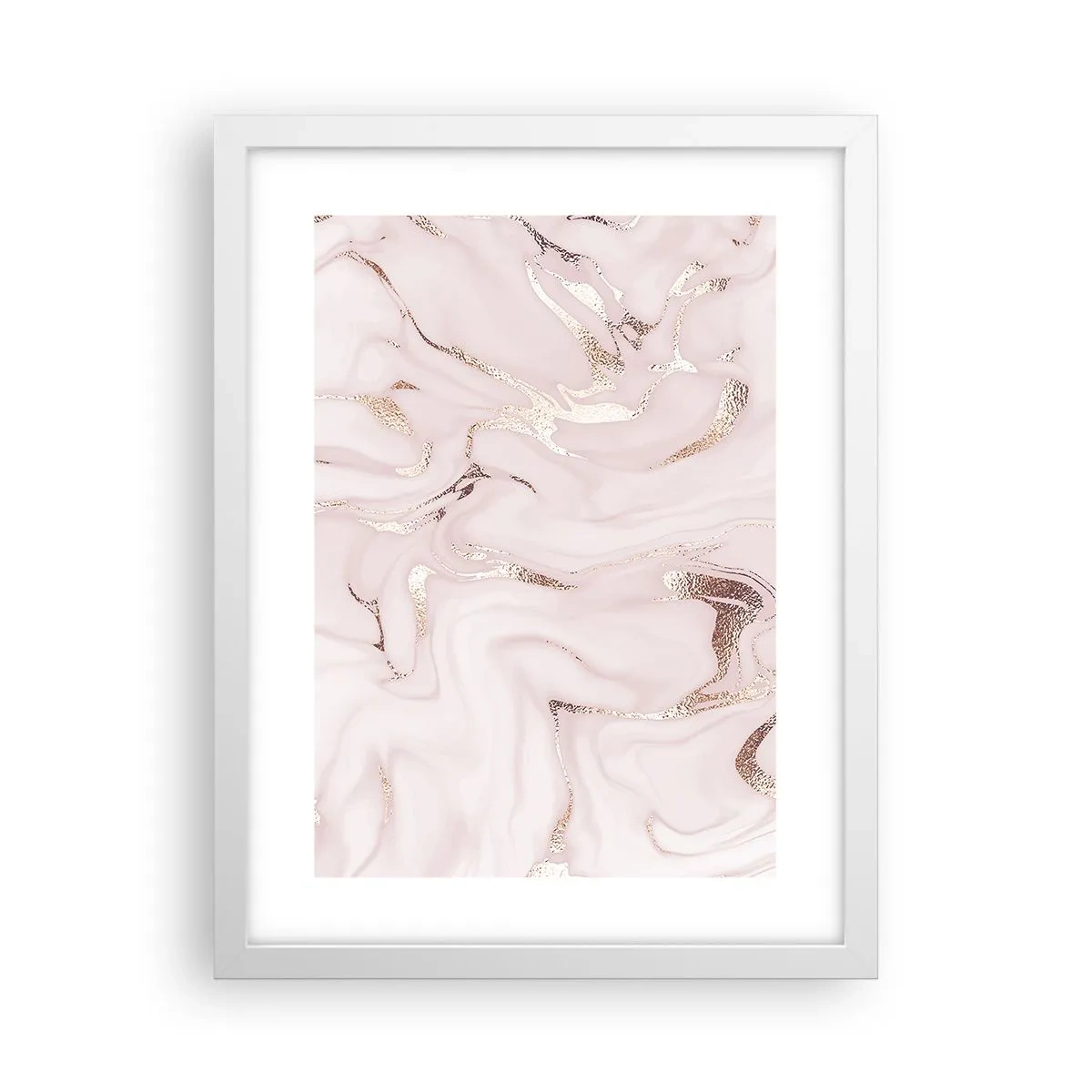 Poster in cornice bianca - Nella follia rosa - 30x40 cm