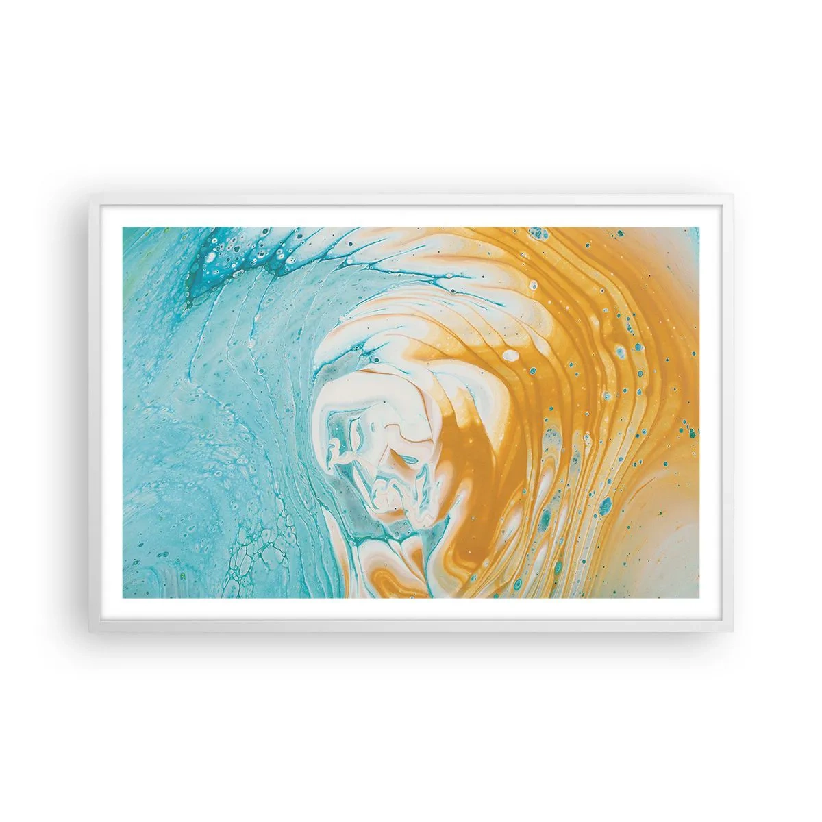 Poster in cornice bianca - Vortice pastello - 91x61 cm