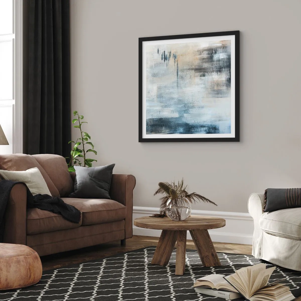 Poster in cornice nera - Coperti dal blu - 30x30 cm