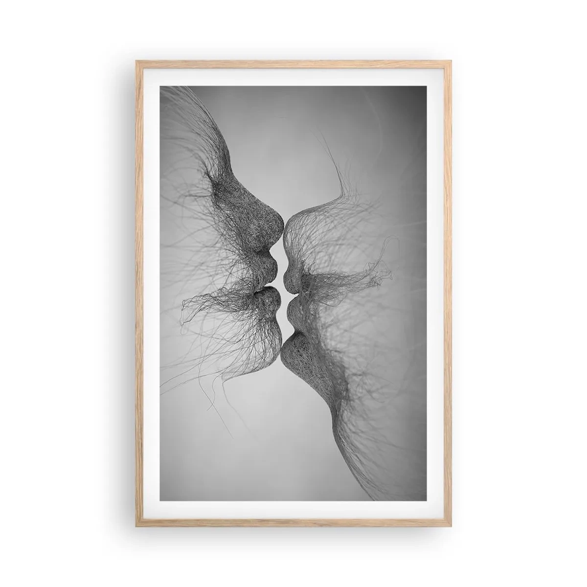 Poster in cornice rovere chiaro - Il bacio del vento - 61x91 cm
