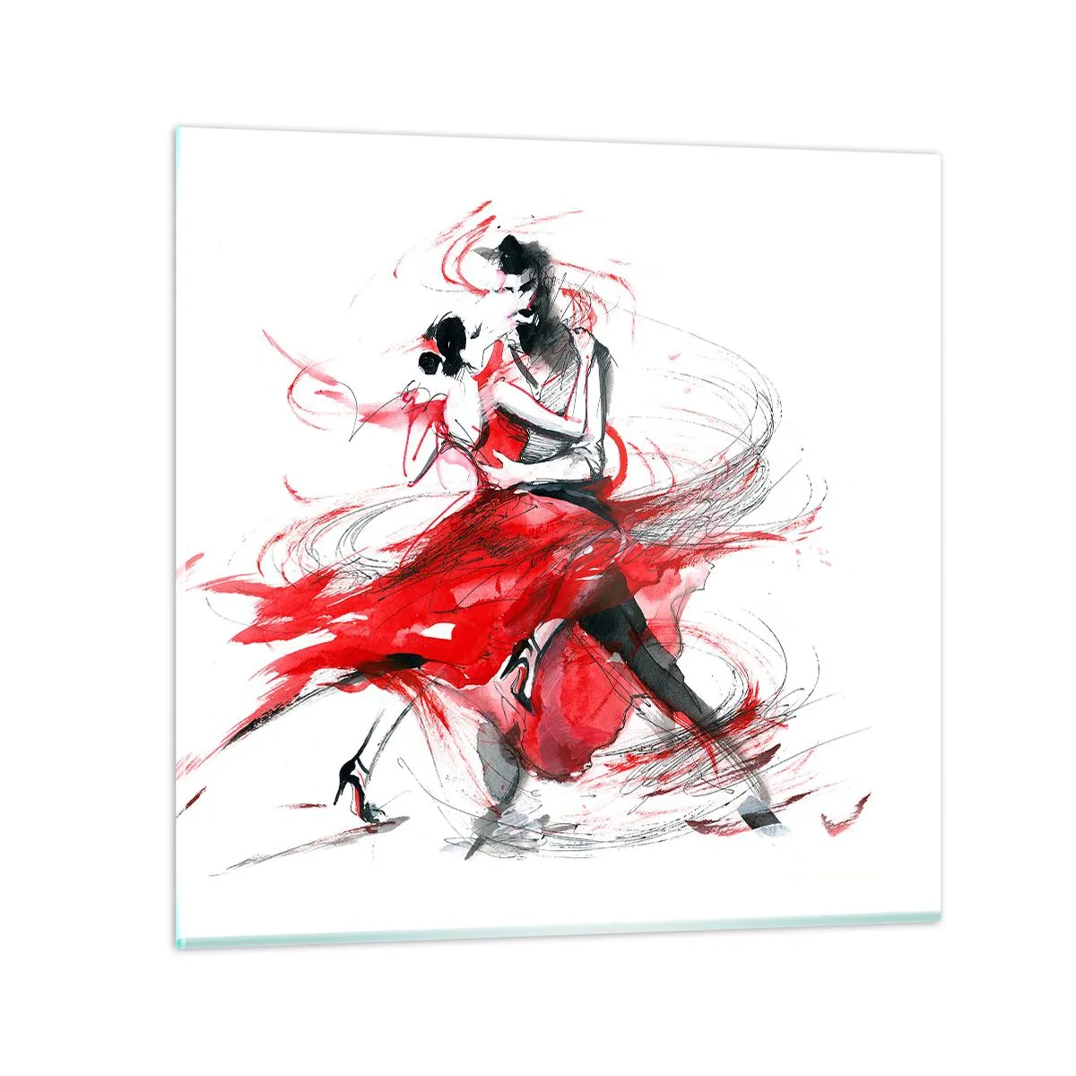 Quadro su vetro - Tango: il ritmo della passione - 50x50 cm