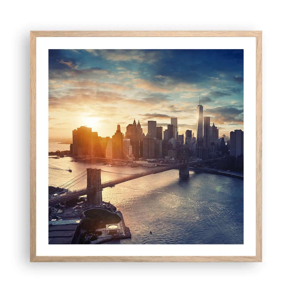 Poster in cornice rovere chiaro - Il monumento alla cultura dell'occidente - 60x60 cm