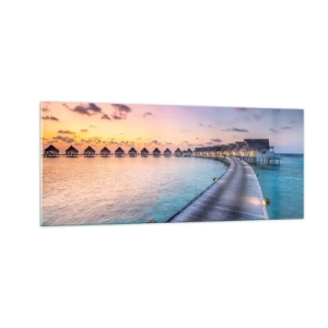 Quadro su vetro - Vacanze: ritorno alle fonti - 100x40 cm