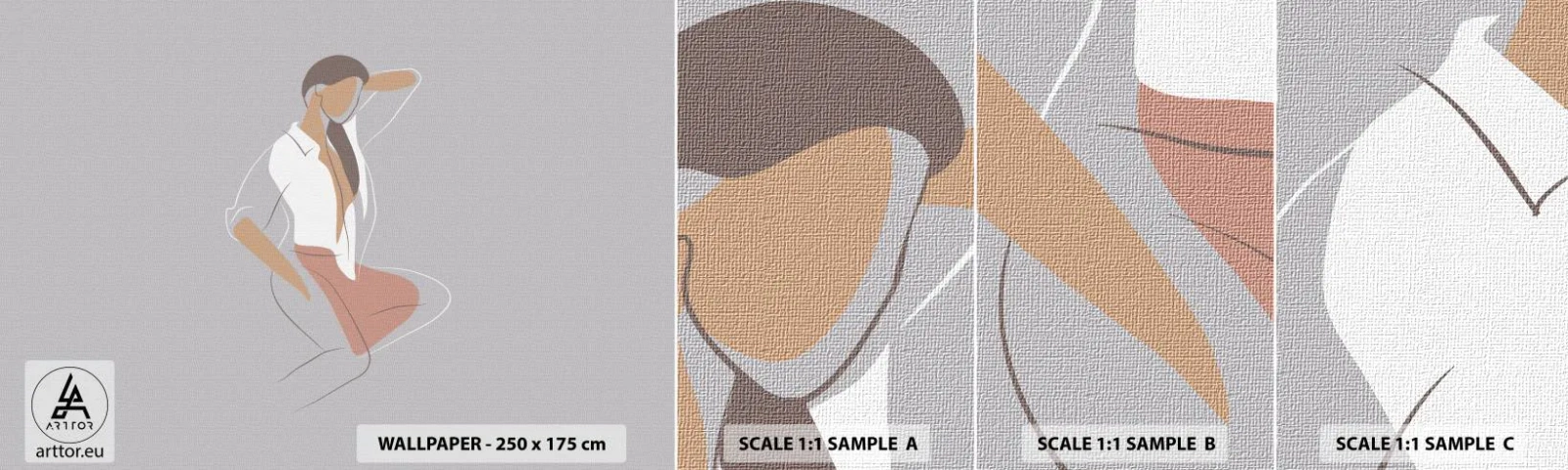 Campione di Fotomurale Adesivo Deluxe Sticker - Profilo di bellezza - Donna, Grafica, Modello - 100x30 cm