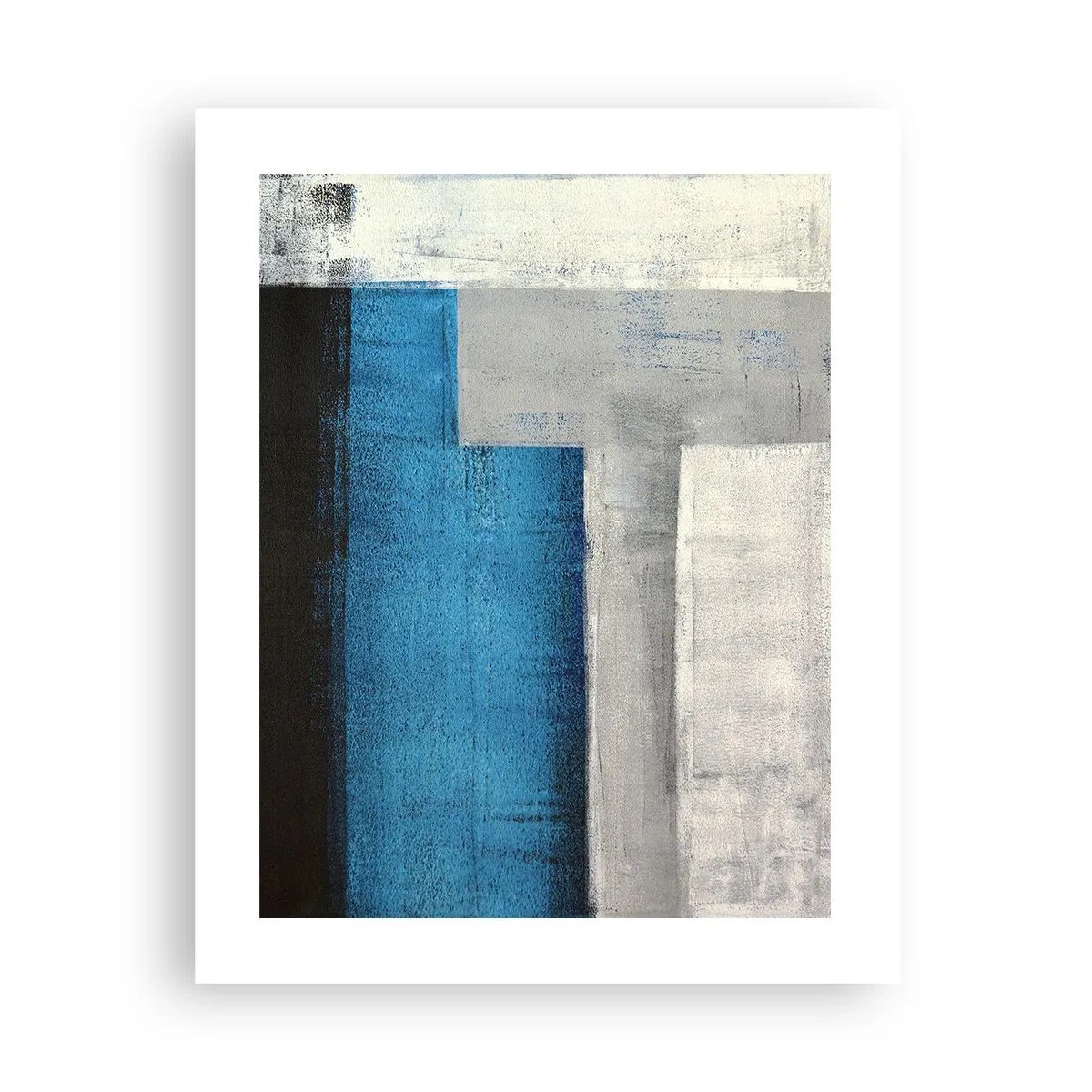 Poster - Composizione poetica in grigio e blu - 40x50 cm