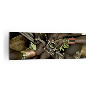 Quadro su tela - Stampe su Tela - Tradizionali braccialetti a mano in un gruppo di mani - 160x50cm - Siamo insieme - Decorazione murale moderna per soggiorno e camera da letto ARTTOR