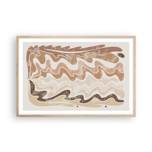 Poster in cornice rovere chiaro - Buona energia - buone emozioni - 91x61 cm