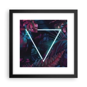 Poster in cornice nera - Giardino in stile discoteca - 30x30 cm