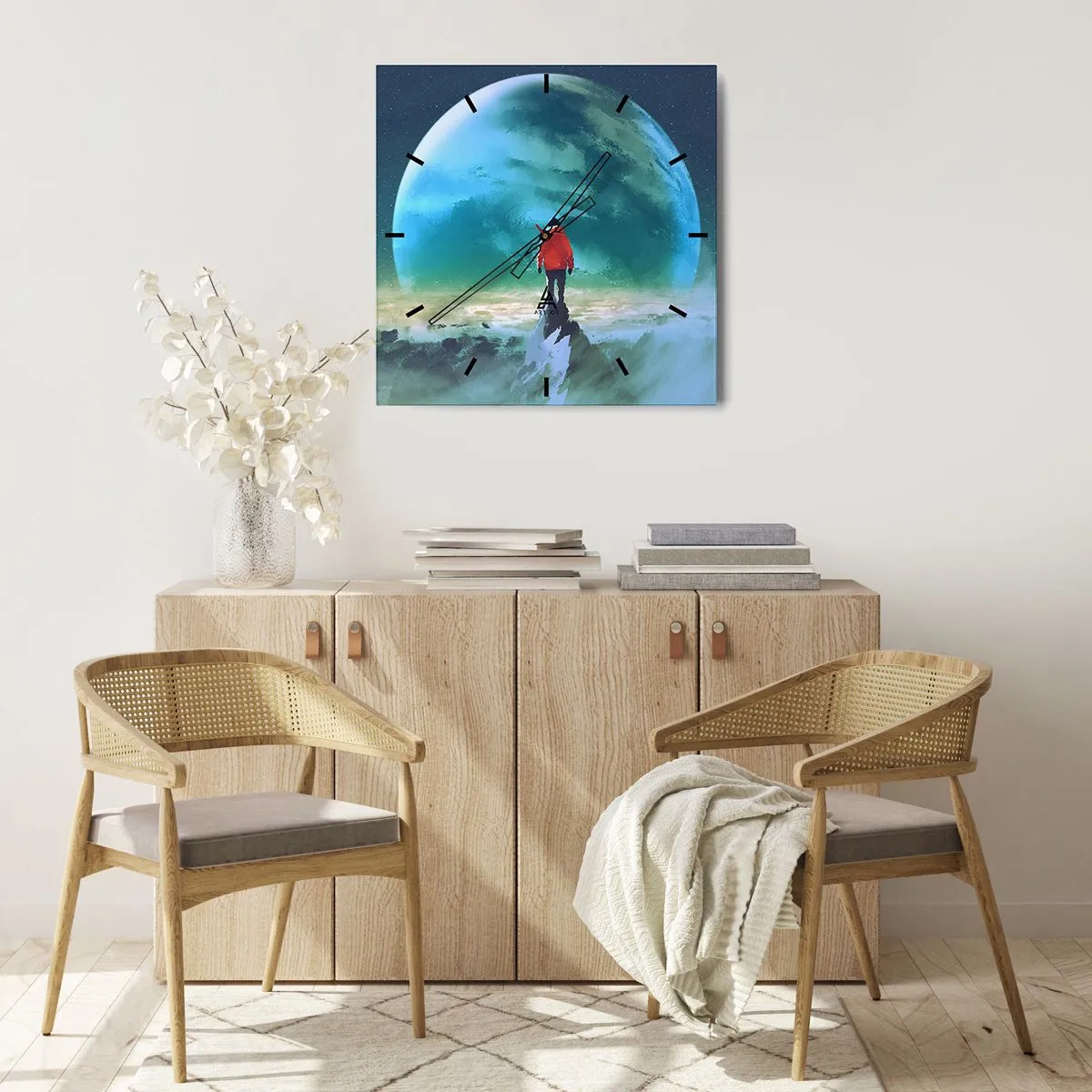 Orologio da parete - Orologio in Vetro - Scopritore di una nuova terra - 40x40 cm