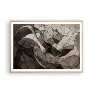 Poster in cornice rovere chiaro - La circolazione dei colori della terra - 100x70 cm