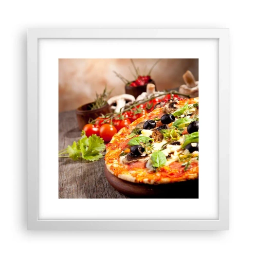 Poster in cornice bianca - Con ingredienti tellurici - 30x30 cm