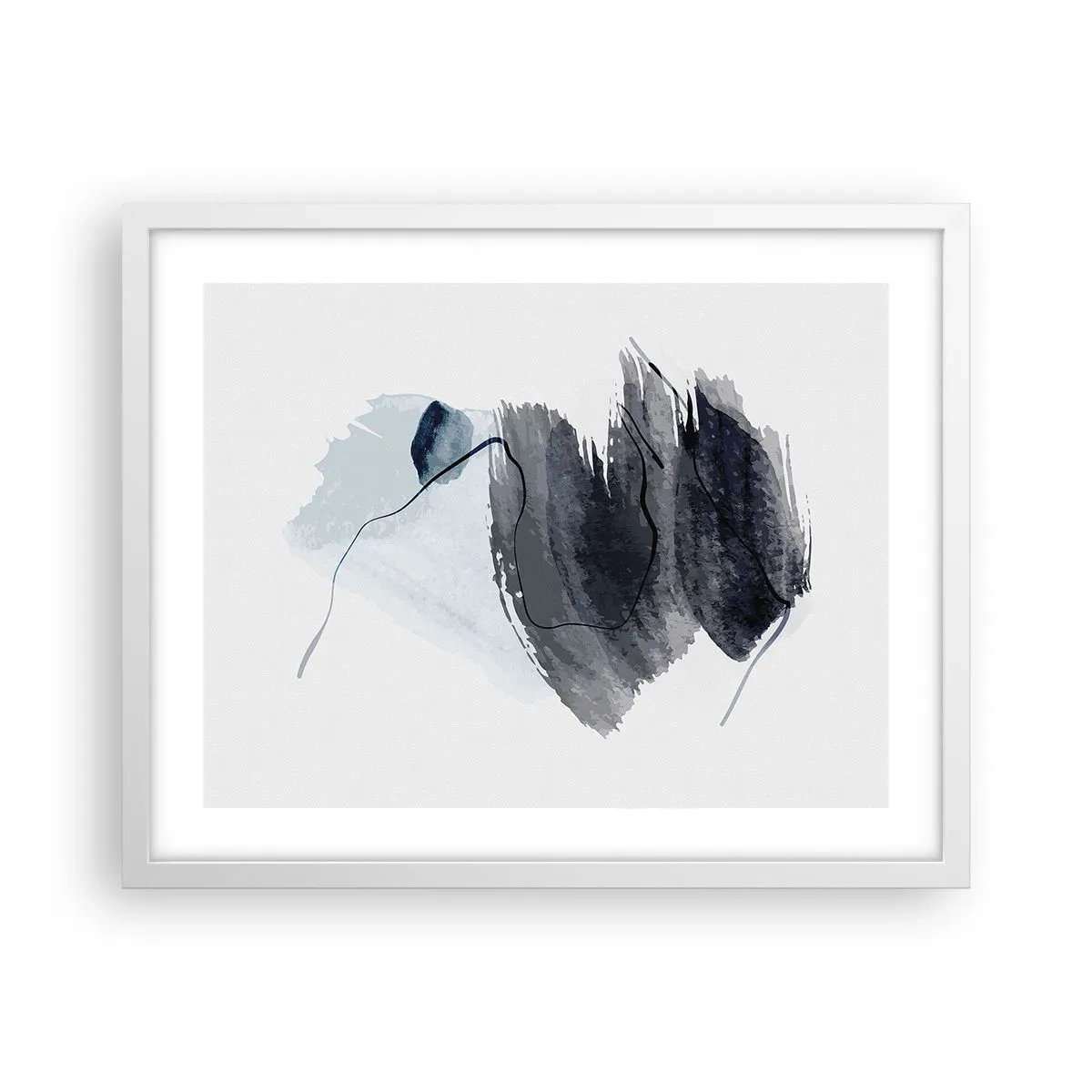 Poster in cornice bianca - Intensità e movimento - 50x40 cm