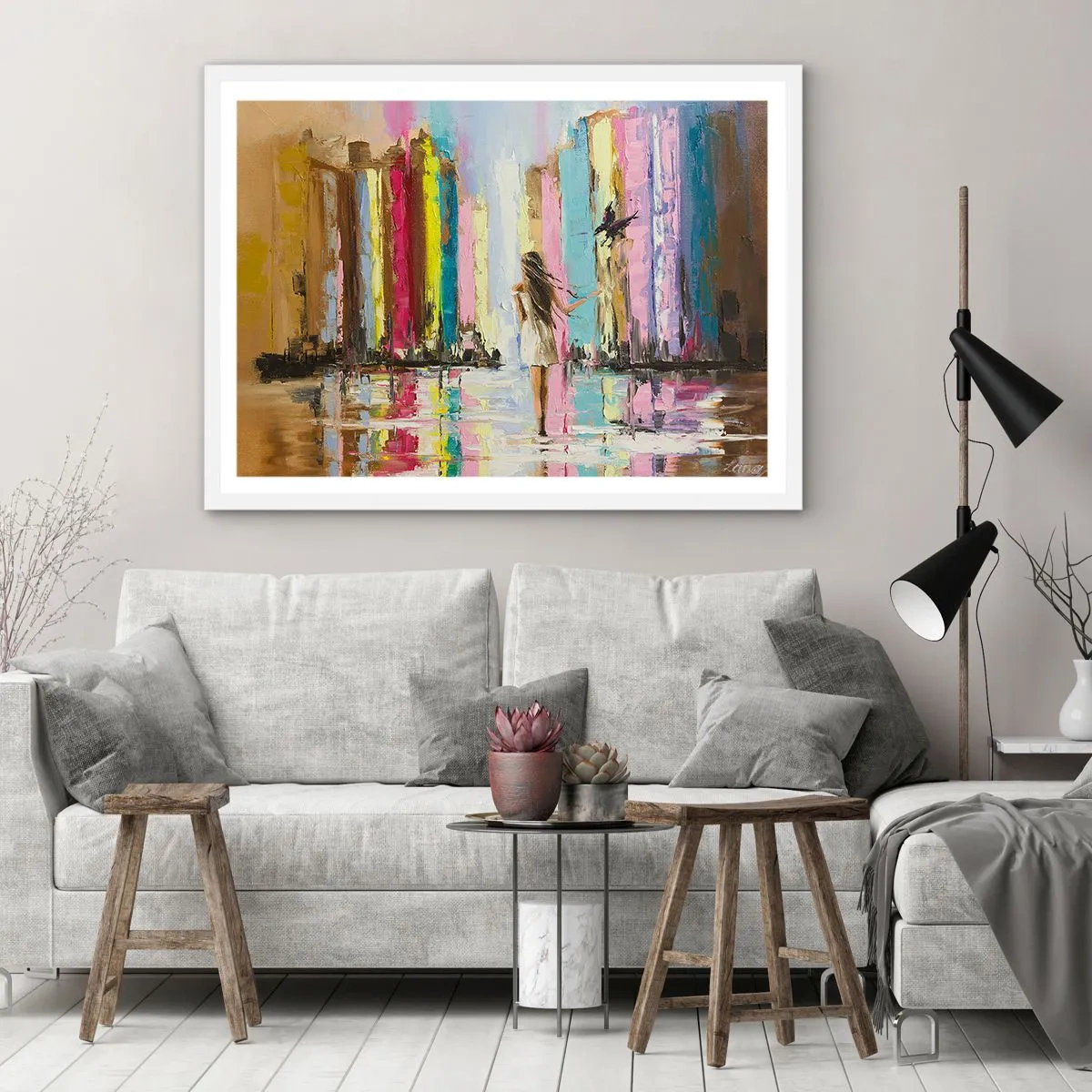 Poster in cornice bianca - Seguimi - 40x30 cm