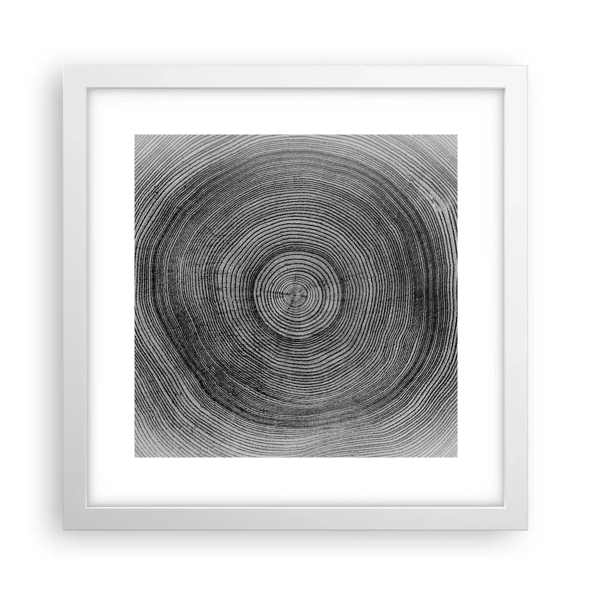 Poster in cornice bianca - I segni del tempo - 30x30 cm