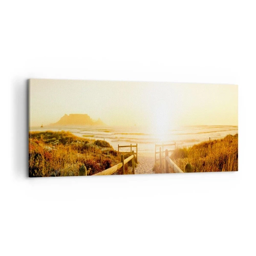 Quadro su tela - Stampe su Tela - Attraverso la duna, verso il sole - 100x40 cm