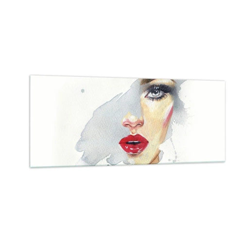 Quadro su vetro - Riflesso in una goccia d'acqua - 100x40 cm