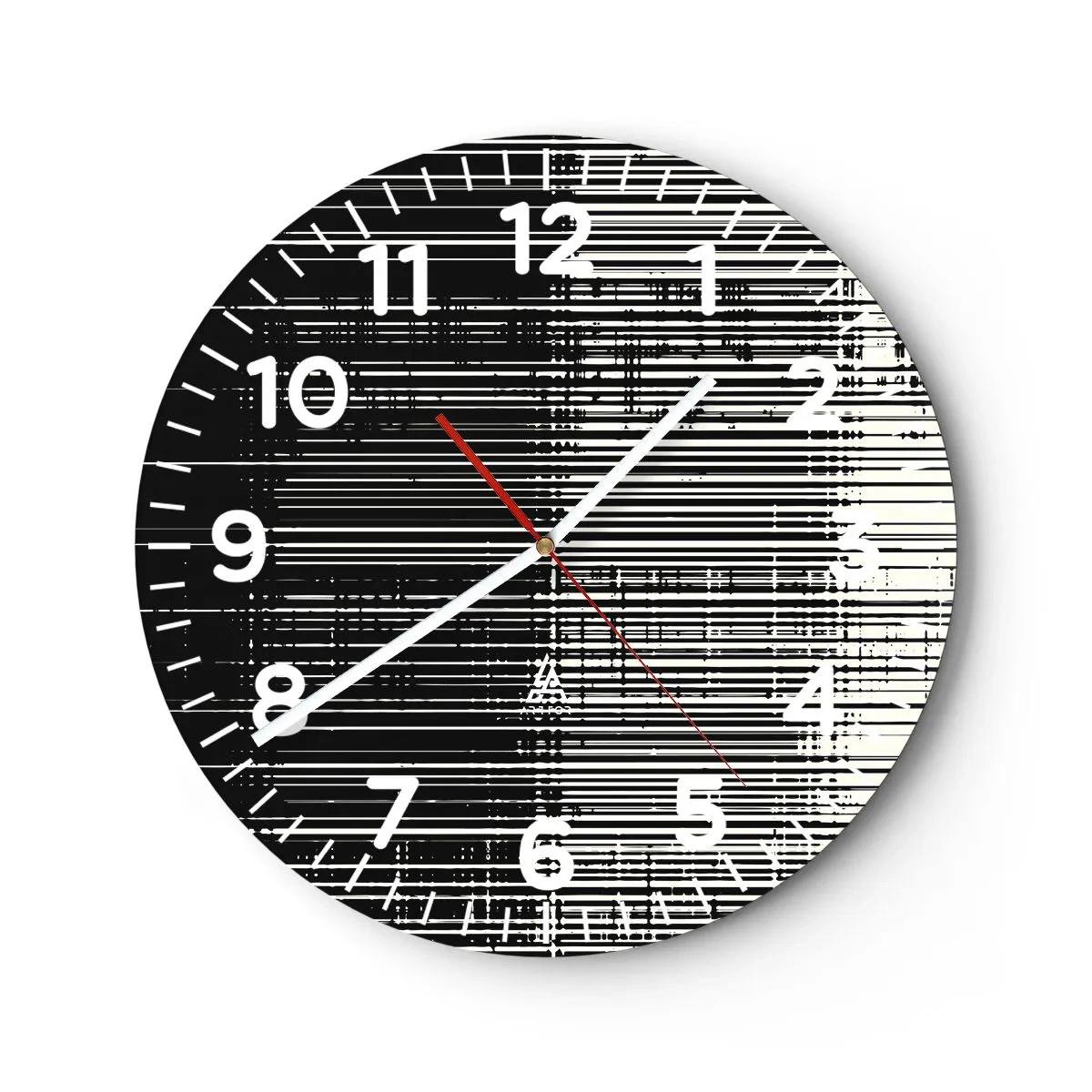 Orologio da parete - Orologio in Vetro - Onde e vibrazioni - 40x40 cm