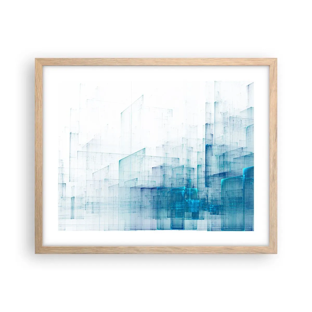 Poster in cornice rovere chiaro - E lo spazio fu - 50x40 cm